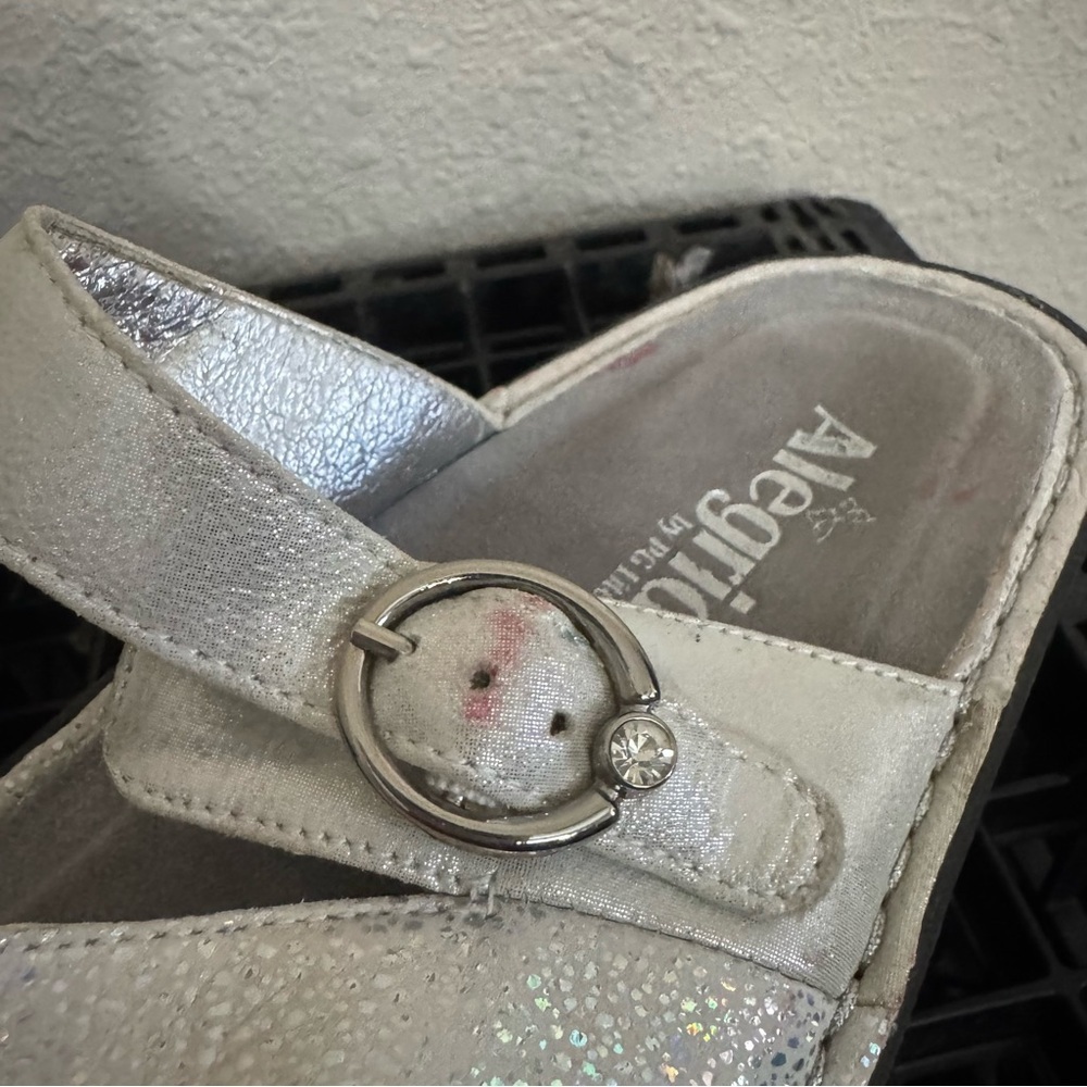 Algeria Colette Summer Nights Silver Sparkle Sandals - Picture 6 of 9